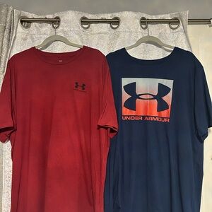 Under Armour Red and Blue Short Sleeve Tees